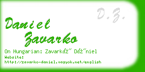 daniel zavarko business card